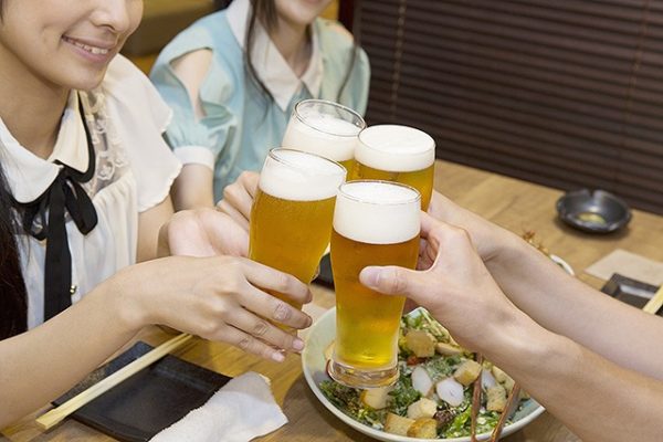 ビールで乾杯